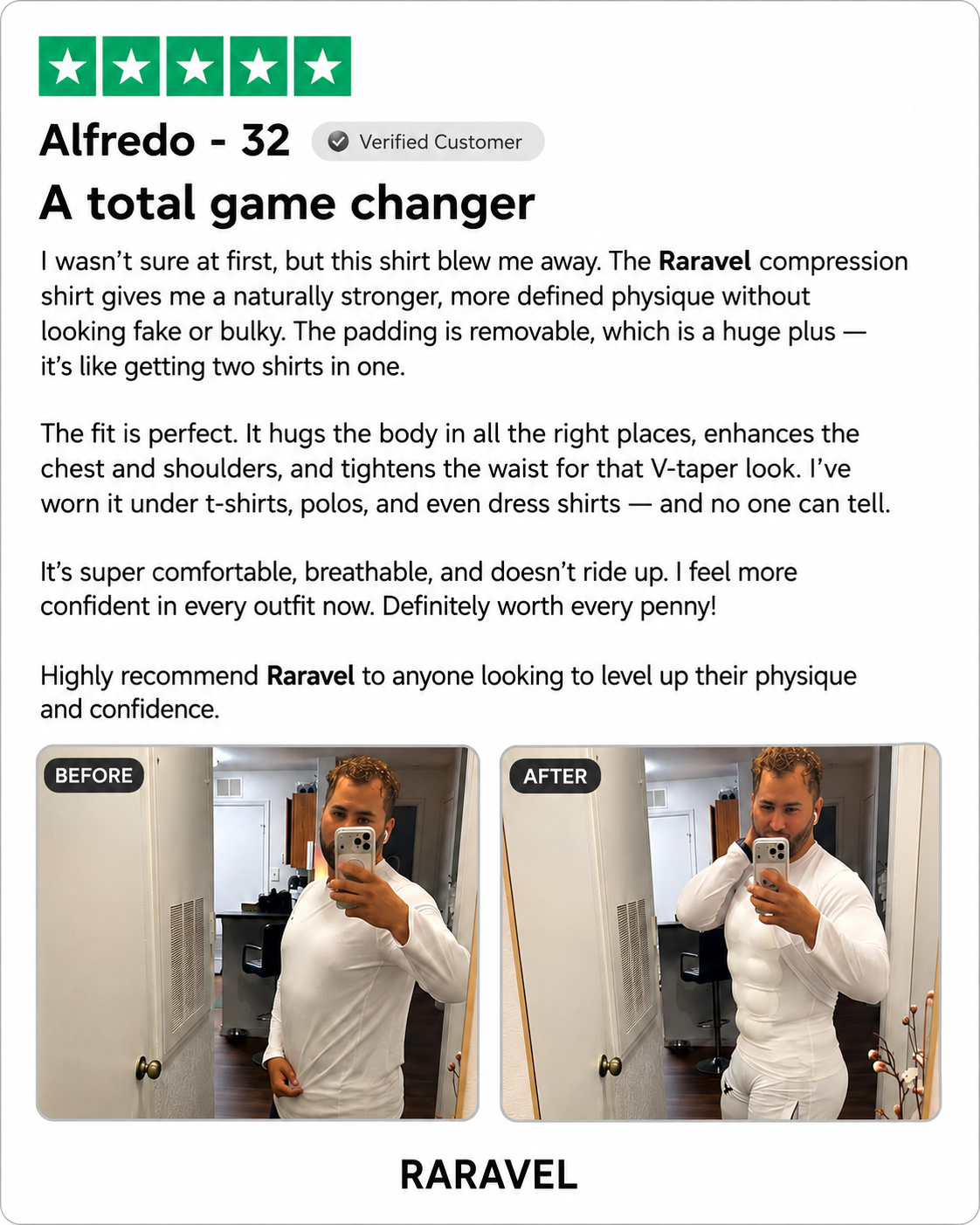 Raravel Instant V-Taper Shirt